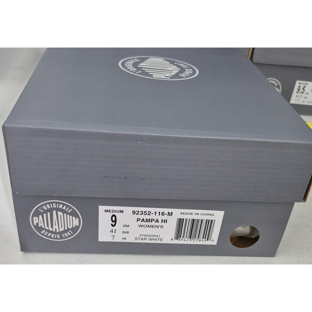 Palladium Pampa HI Boots Womens 9 Med Star White Pampa HI Top Lace Up New in Box - Picture 9 of 9